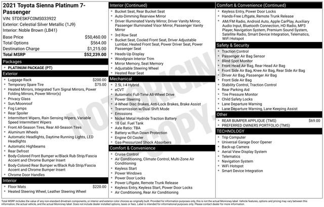 Used 2021 Toyota Sienna Platinum image 31
