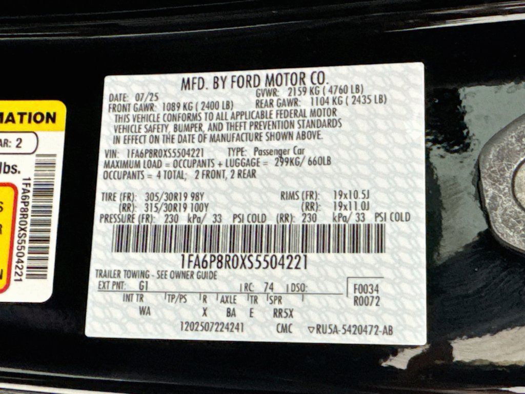 Used 2025 Ford Mustang Dark Horse w/ Dark Horse Handlin Package RWD image 47