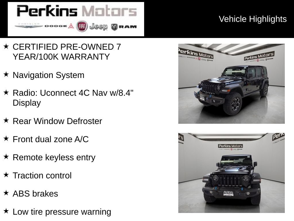 Used 2023 Jeep Wrangler Unlimited Rubicon 4xe w/ Cold Weather Group AWD/4WD image 7