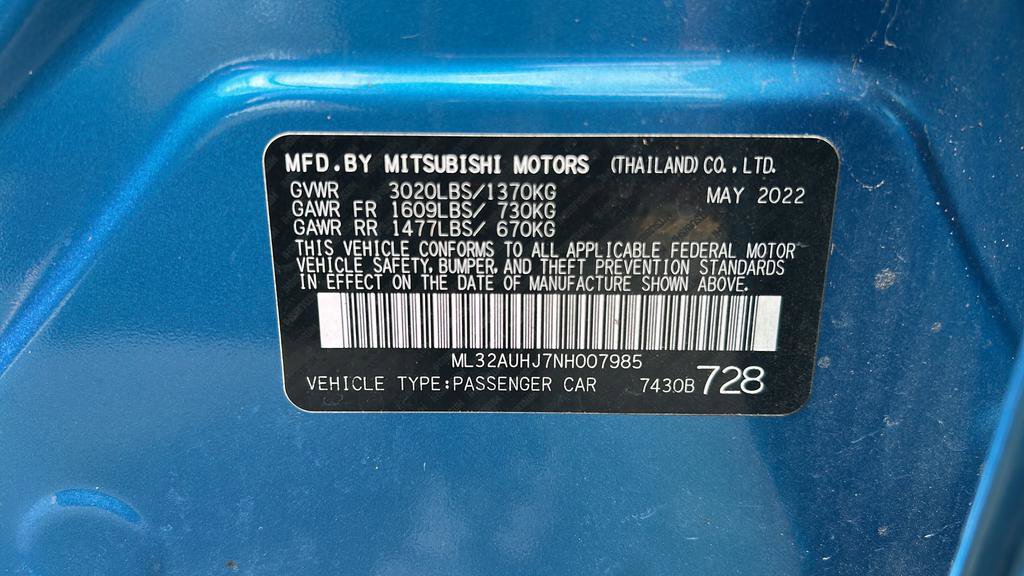 Used 2022 Mitsubishi Mirage ES FWD image 30