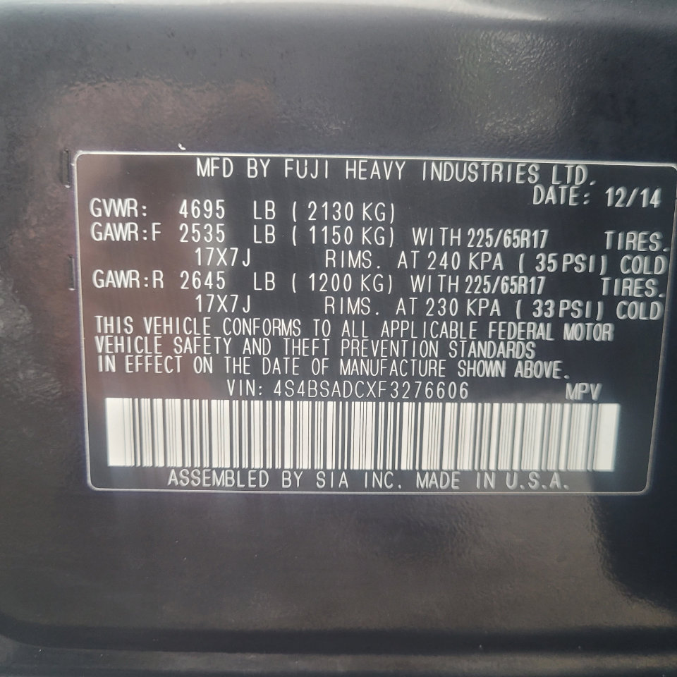 Used 2015 Subaru Outback 2.5i Premium image 38