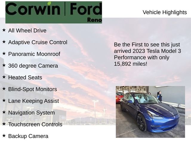 Used 2023 Tesla Model 3 Performance AWD/4WD image 4