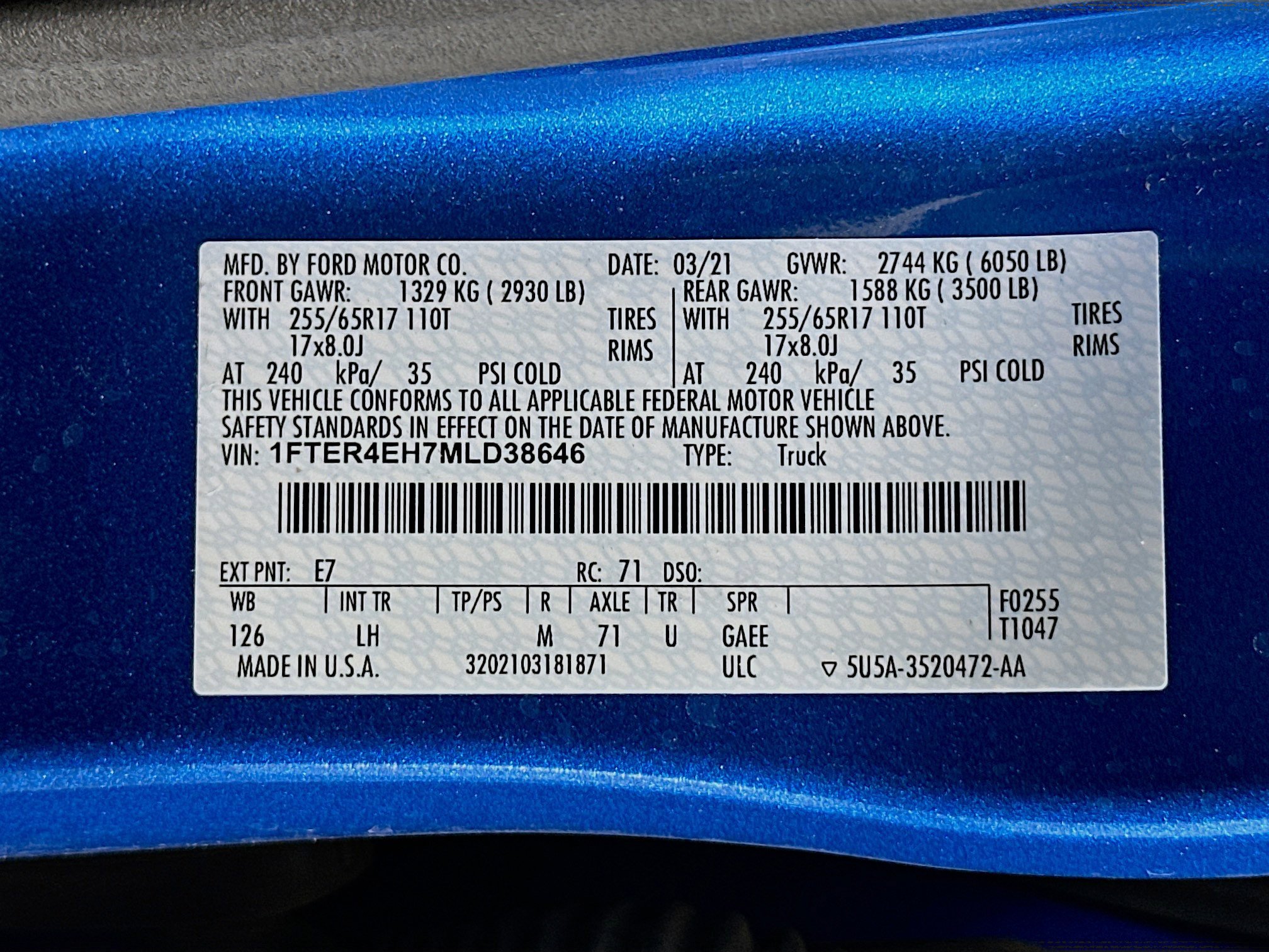 Used 2021 Ford Ranger XLT w/ Equipment Group 301A Mid image 12