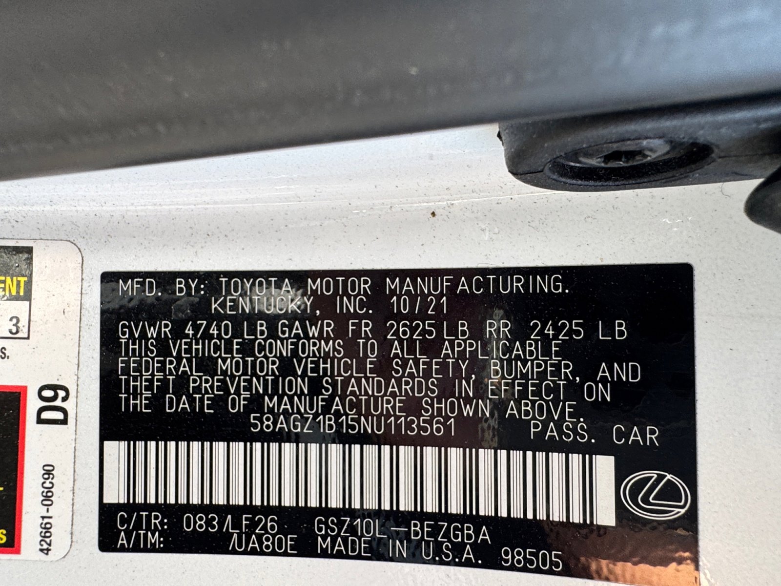 Used 2022 Lexus ES 350 F Sport FWD image 16