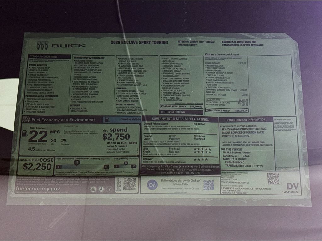 New 2026 Buick Enclave Sport Touring w/ Power Package FWD image 20