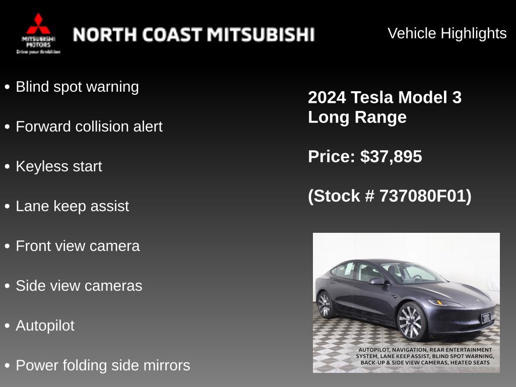 Used 2024 Tesla Model 3 Long Range AWD/4WD image 2