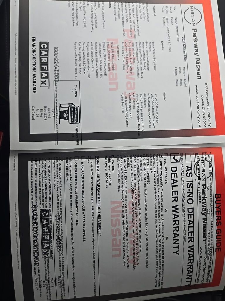 Used 2021 Nissan Titan SV w/ SV Convenience Package AWD/4WD image 40