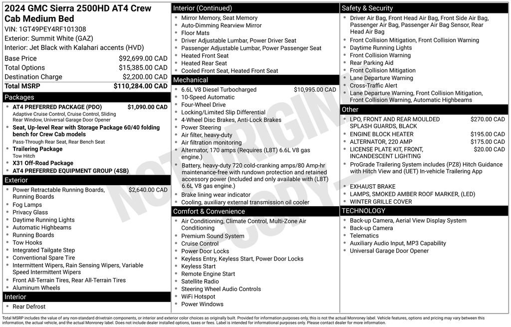 Used 2024 GMC Sierra 2500 AT4 w/ AT4 Preferred Package AWD/4WD image 24
