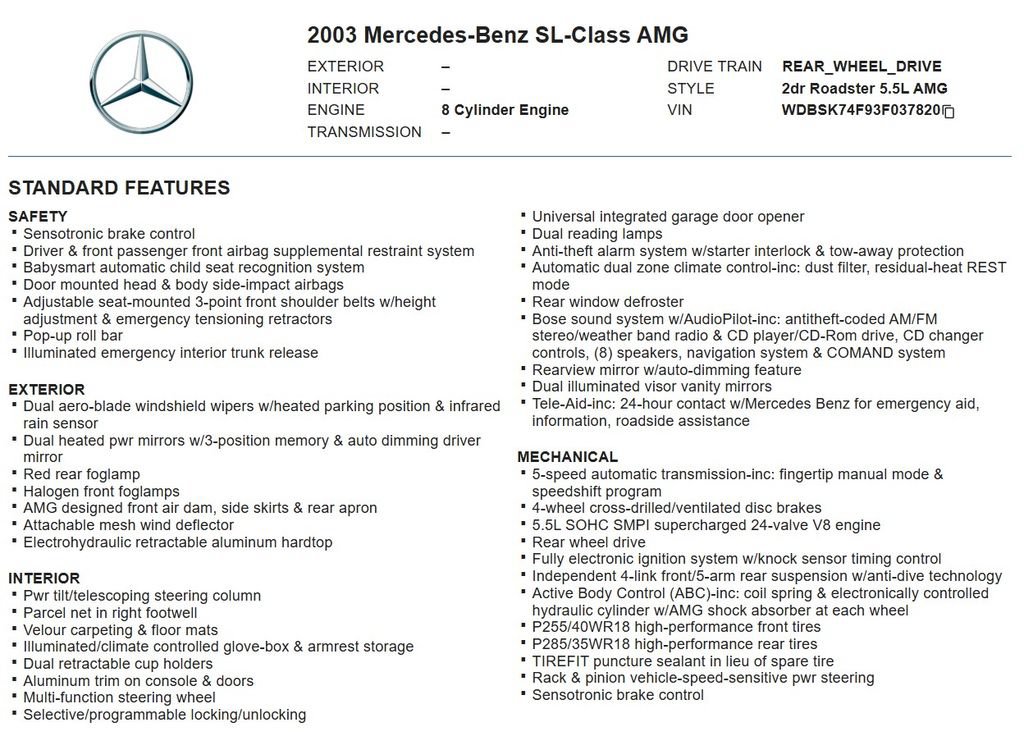 Used 2003 Mercedes-Benz SL 55 AMG image 16