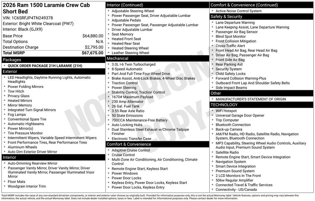Used 2026 RAM 1500 Laramie AWD/4WD image 5