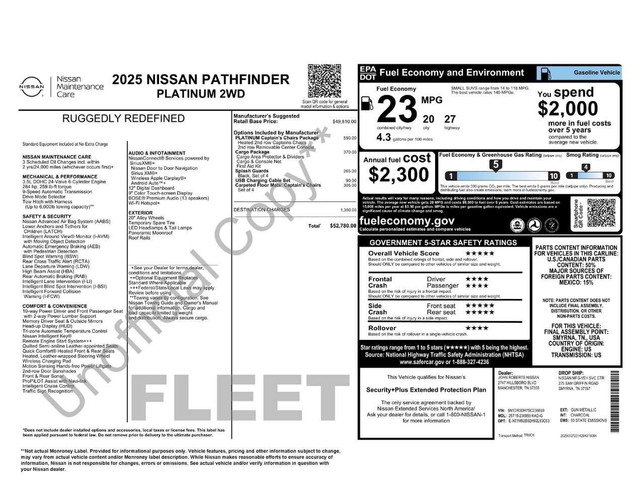 Used 2025 Nissan Pathfinder Platinum FWD image 5