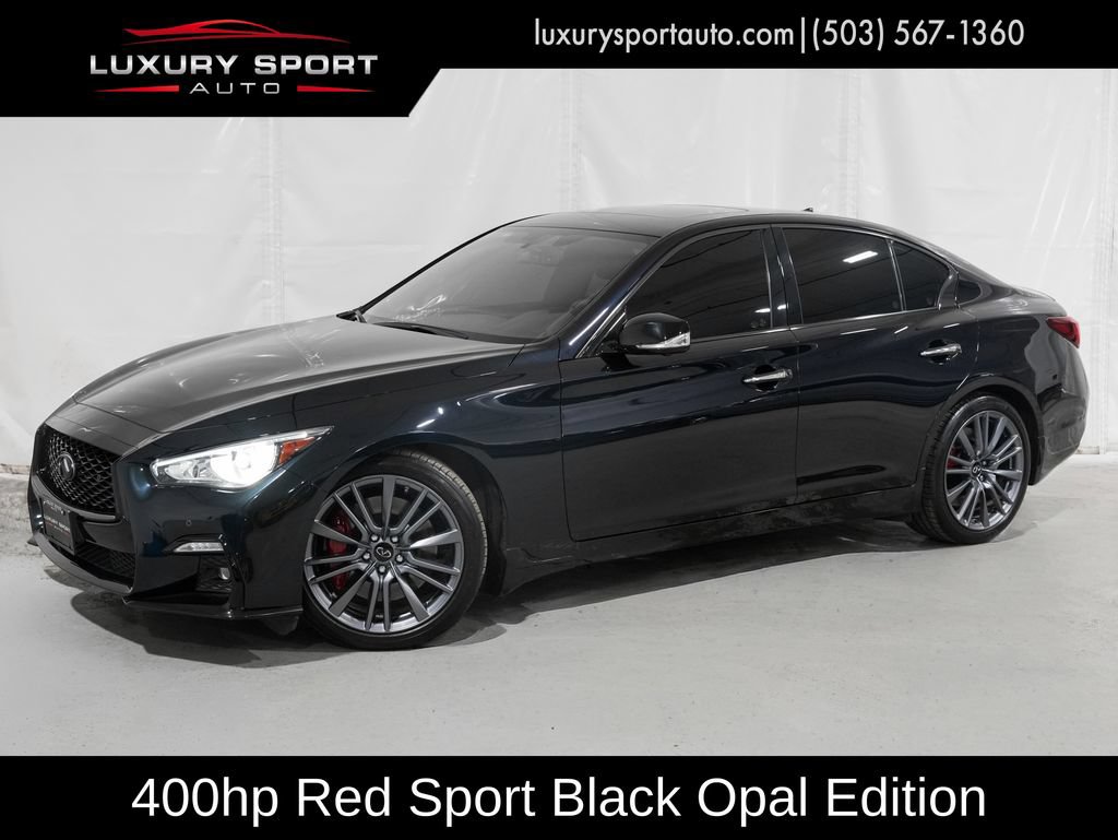 Used 2023 INFINITI Q50 Red Sport 400 w/ Black Opal Edition RWD image 1