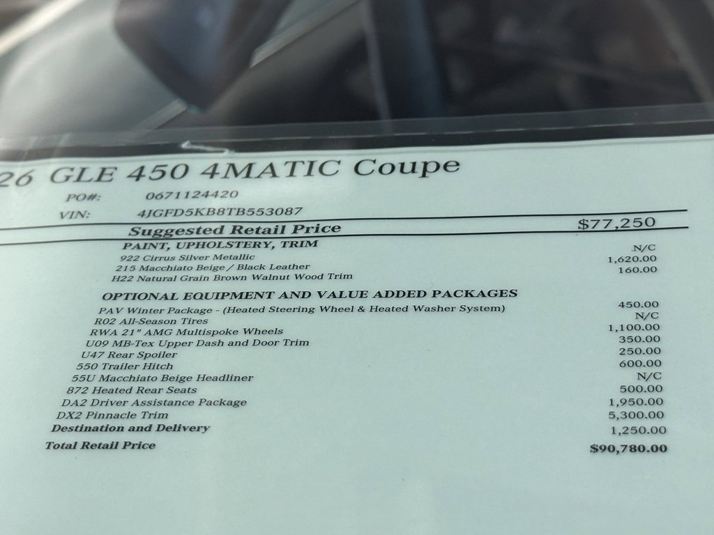 New 2026 Mercedes-Benz GLE 450 4MATIC Coupe image 17