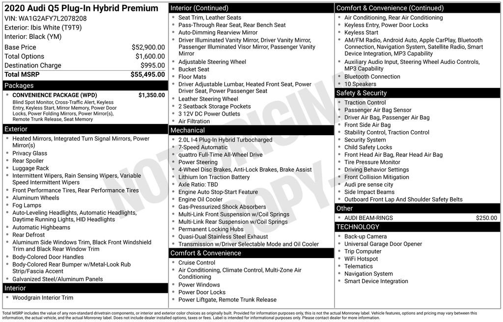 Used 2020 Audi Q5 e Premium w/ Convenience Package image 4