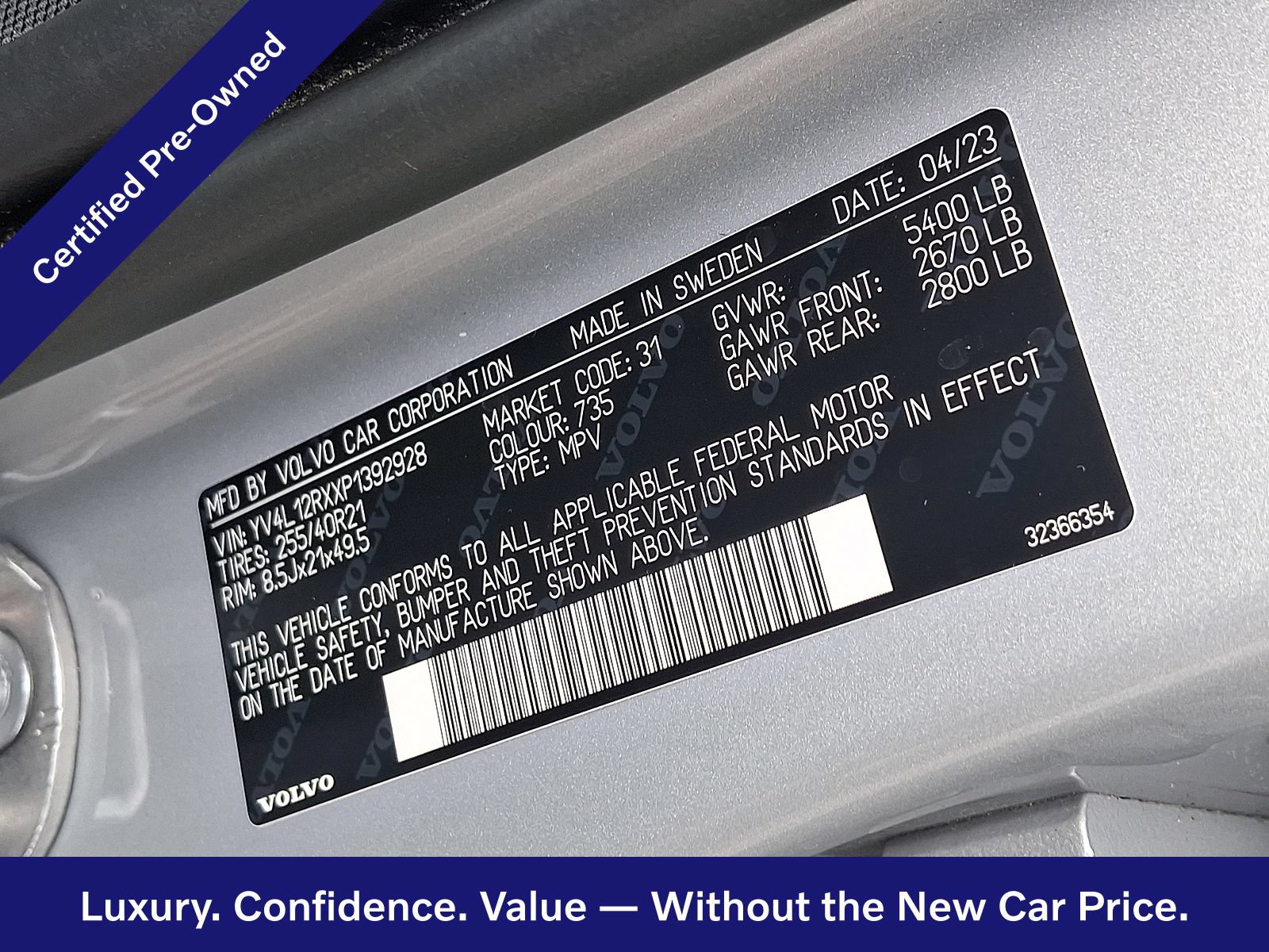 Certified 2023 Volvo XC60 B5 Ultimate w/ Climate Package AWD/4WD image 28