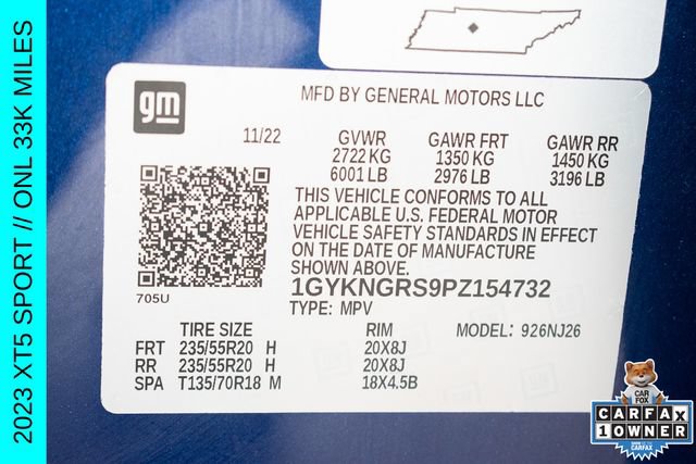 Used 2023 Cadillac XT5 Sportv AWD/4WD image 34