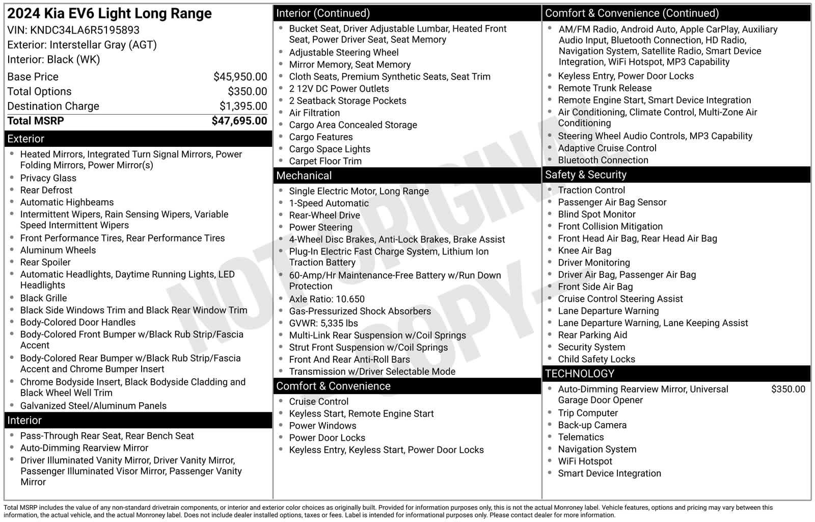 Certified 2024 Kia EV6 Light RWD image 41