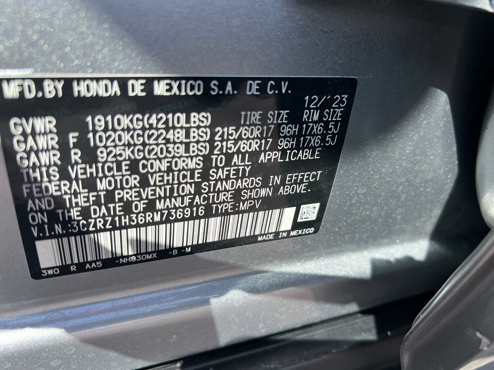 Used 2024 Honda HR-V LX image 32