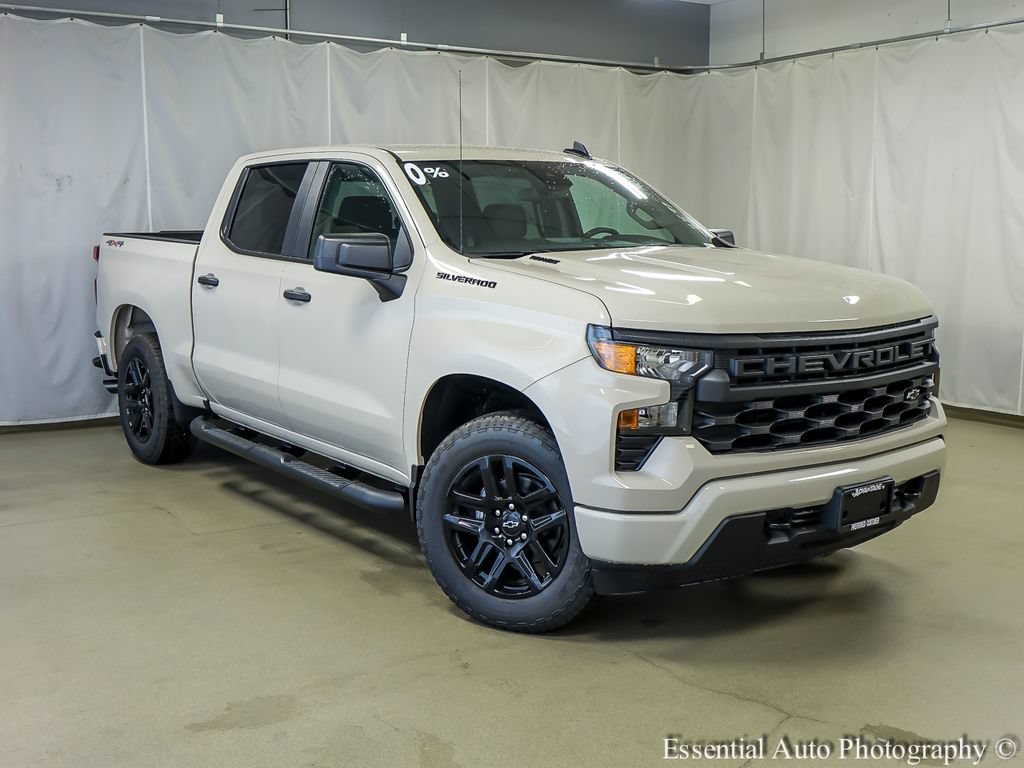 New 2026 Chevrolet Silverado 1500 Custom w/ Turbomax Blackout Package AWD/4WD image 2