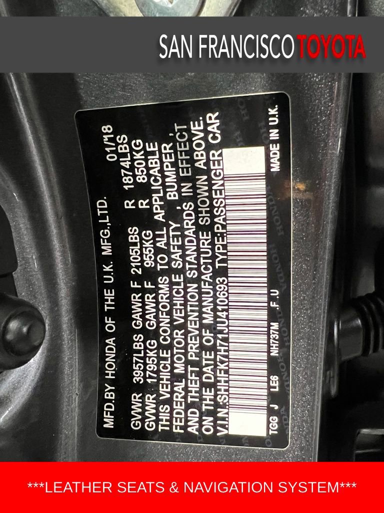 Used 2018 Honda Civic EX-L image 38