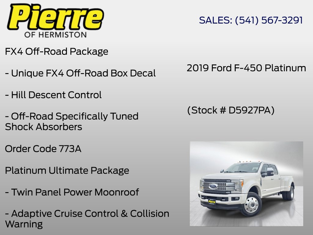 Used 2019 Ford F450 Platinum w/ Platinum Ultimate Package AWD/4WD image 6