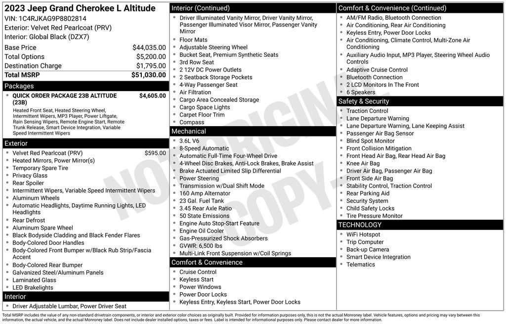 Used 2023 Jeep Grand Cherokee L Altitude image 34