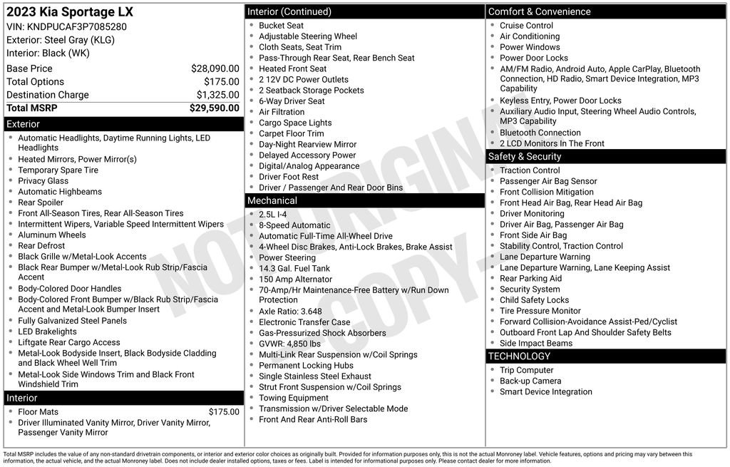 Certified 2023 Kia Sportage LX AWD/4WD image 38