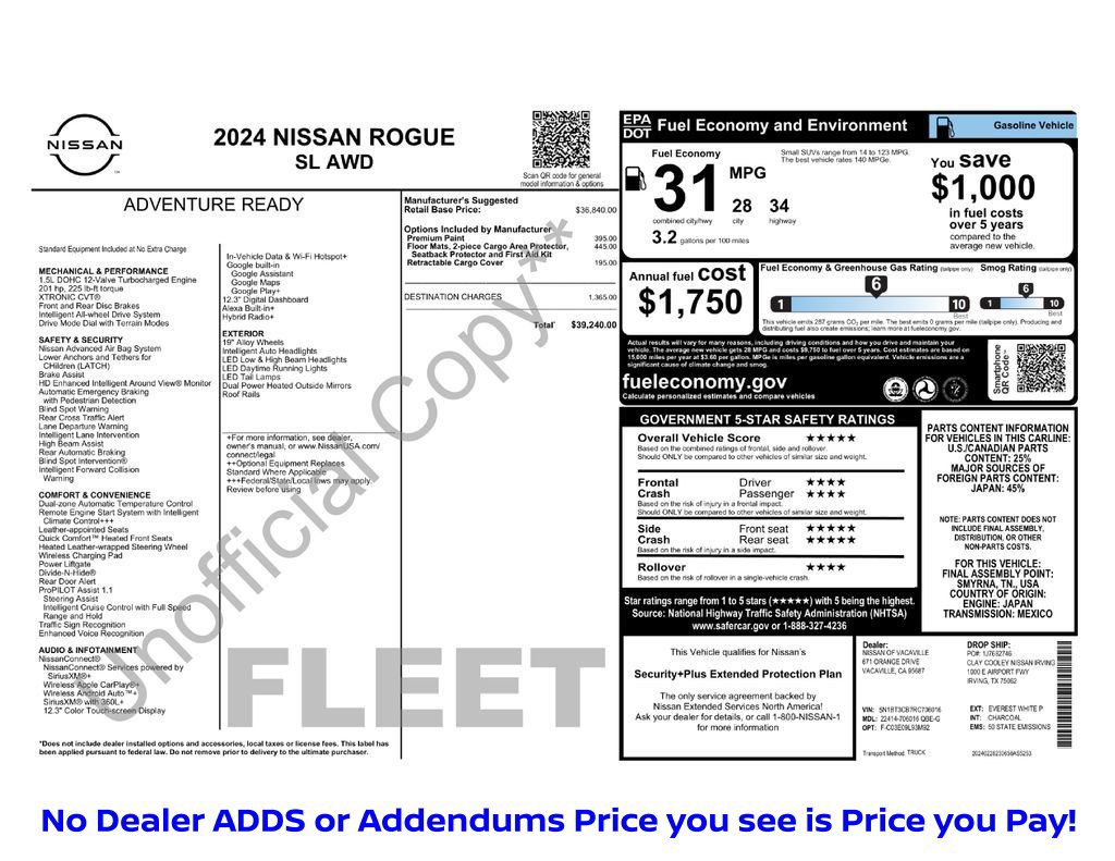 Certified 2024 Nissan Rogue SL AWD/4WD image 37