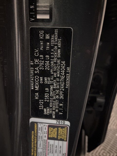 Certified 2022 Kia Forte LXS image 11