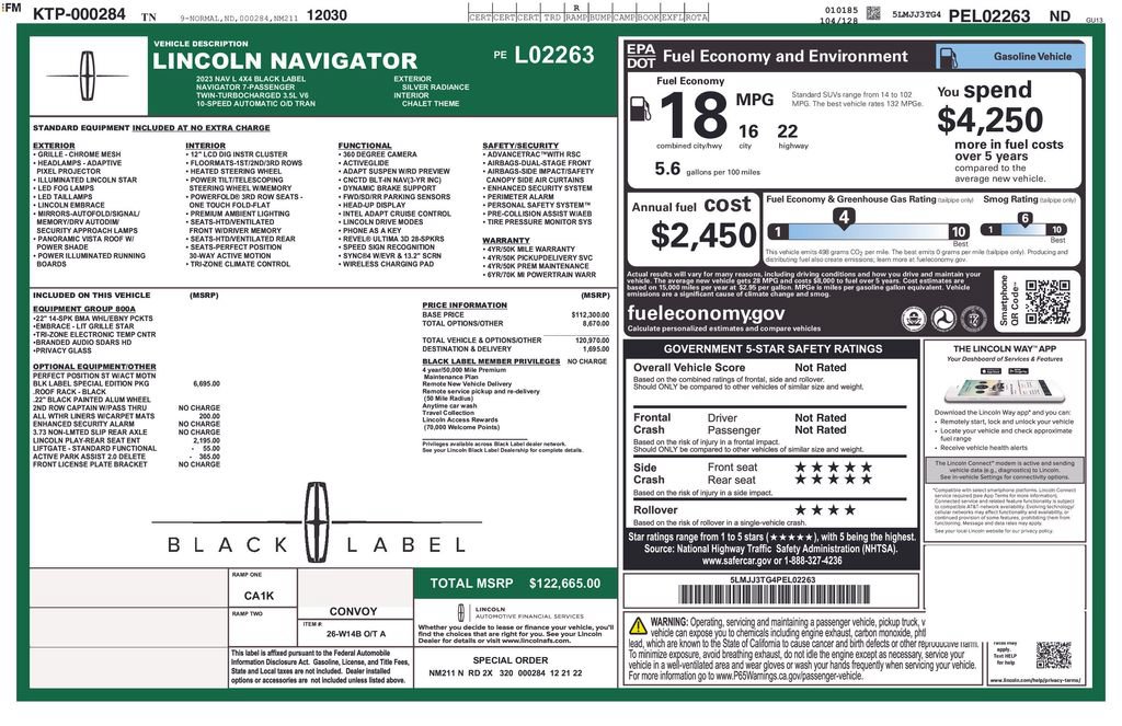 Used 2023 Lincoln Navigator L Black Label AWD/4WD image 39