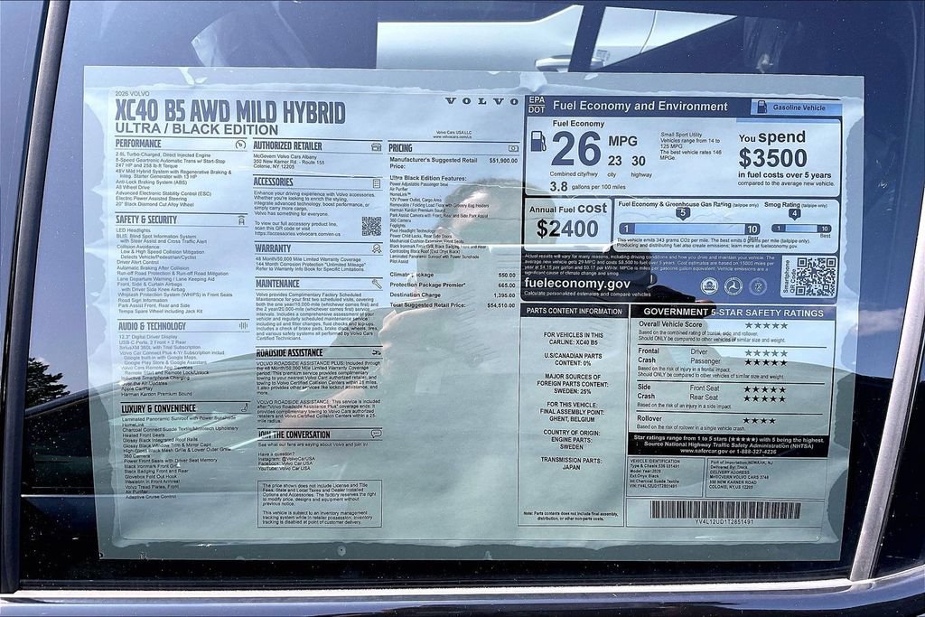 New 2026 Volvo XC40 B5 Ultra w/ Protection Package Premier AWD/4WD image 13
