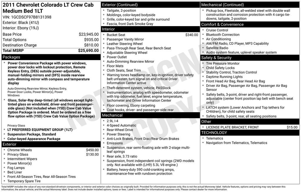 Used 2011 Chevrolet Colorado LT image 7