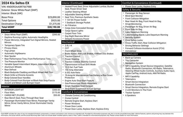 Certified 2024 Kia Seltos EX FWD image 33