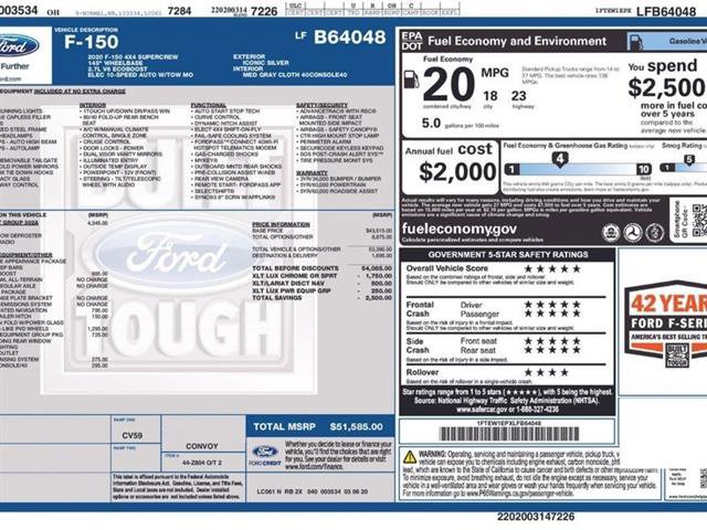 Used 2020 Ford F150 XLT w/ Equipment Group 302A Luxury image 48