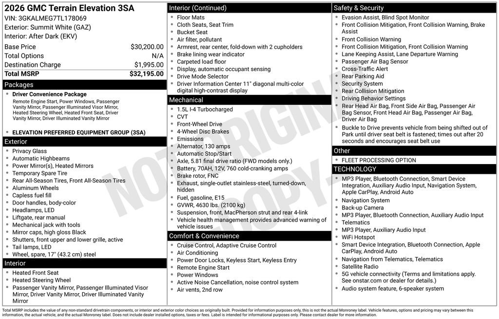 Used 2026 GMC Terrain Elevation FWD image 23