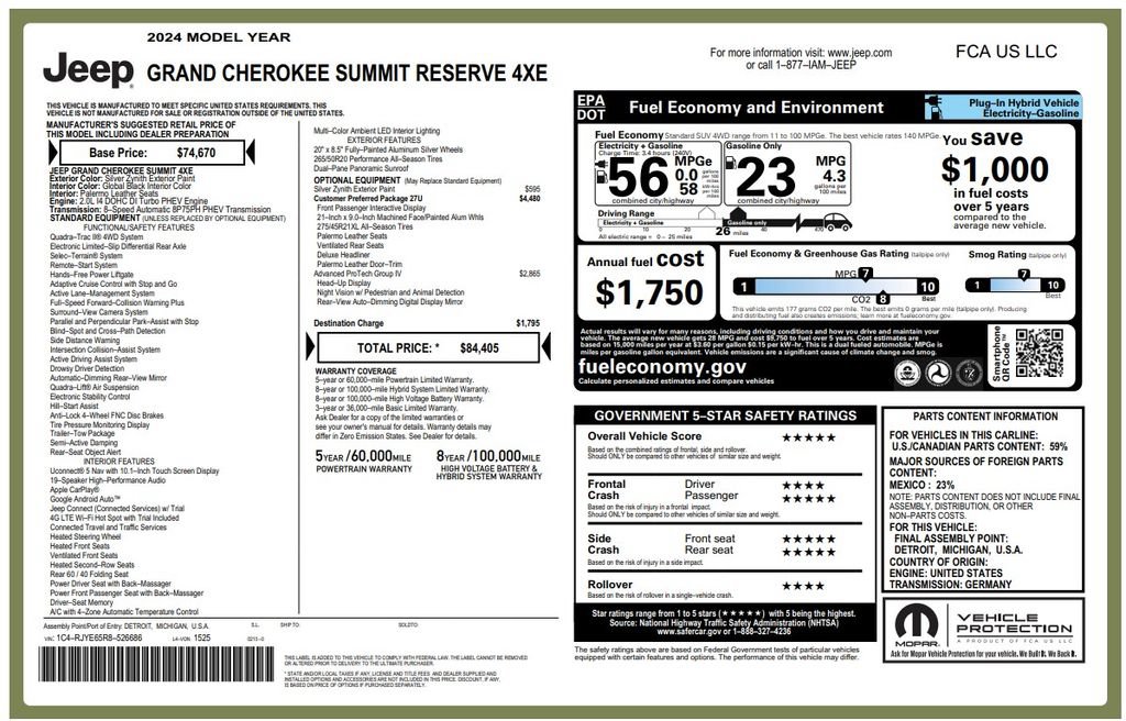 Used 2024 Jeep Grand Cherokee Summit AWD/4WD image 3