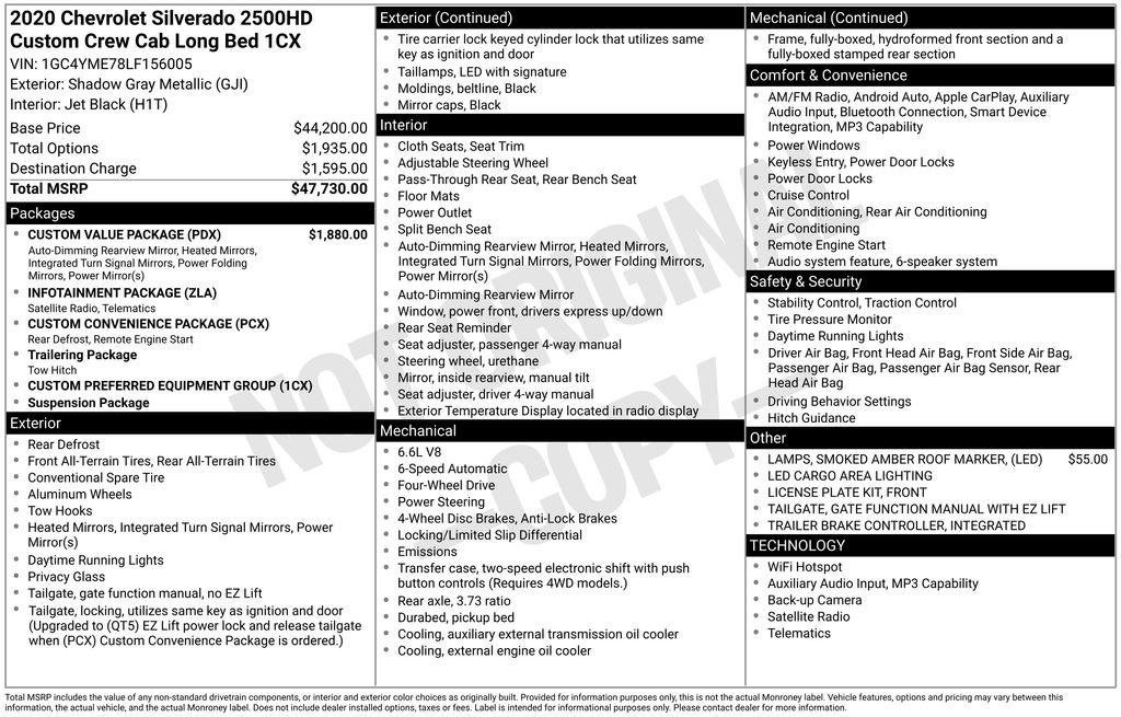 Used 2020 Chevrolet Silverado 2500 Custom w/ Custom Value Package image 26