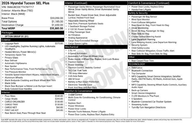 New 2026 Hyundai Tucson SEL Plus AWD/4WD image 4