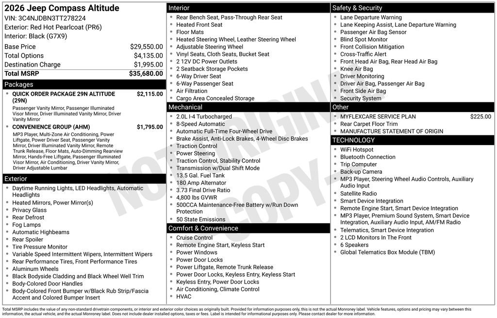 New 2026 Jeep Compass Latitude AWD/4WD image 36