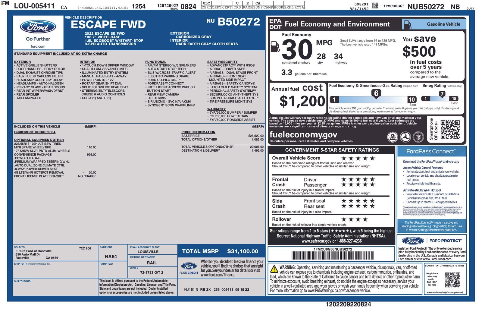 Used 2022 Ford Escape SE w/ Convenience Package image 3