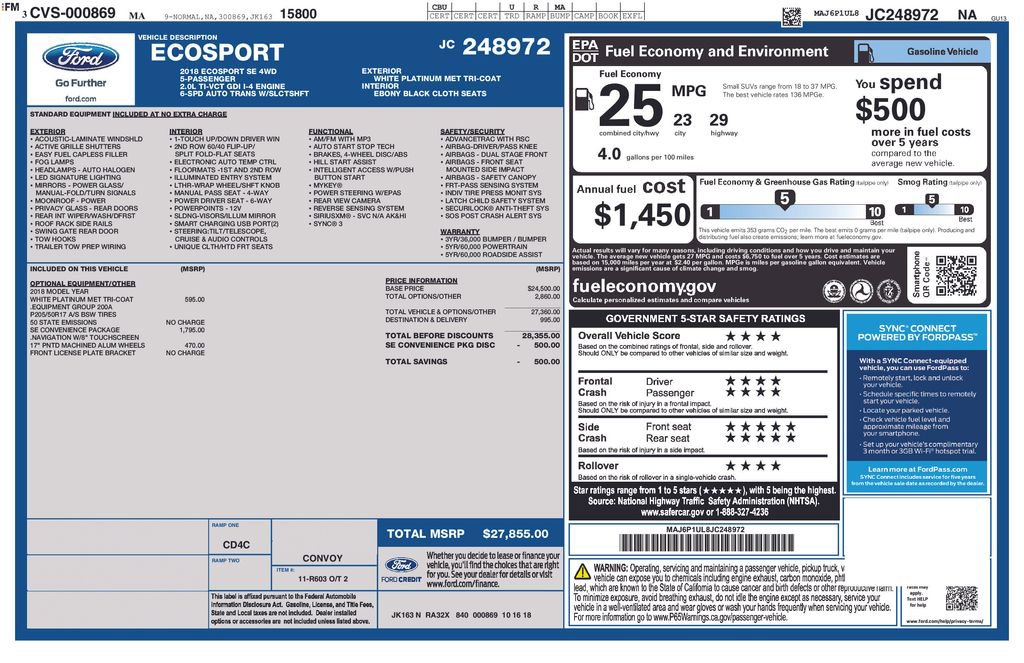Used 2018 Ford EcoSport SE w/ SE Convenience Package image 40