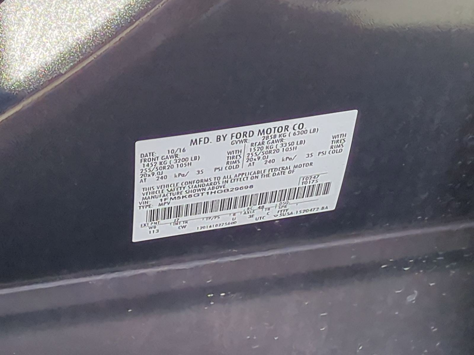 Used 2017 Ford Explorer Sport w/ Equipment Group 401A AWD/4WD image 34