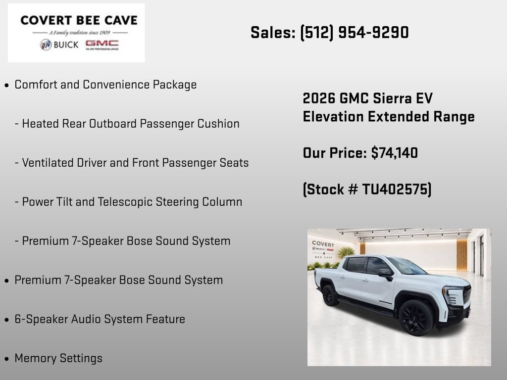 New 2026 GMC Sierra EV Elevation w/ Premium Package AWD/4WD image 32