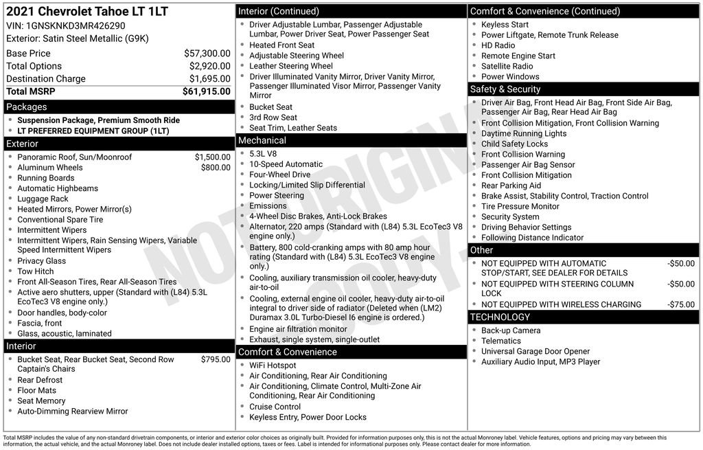 Certified 2021 Chevrolet Tahoe LT image 17