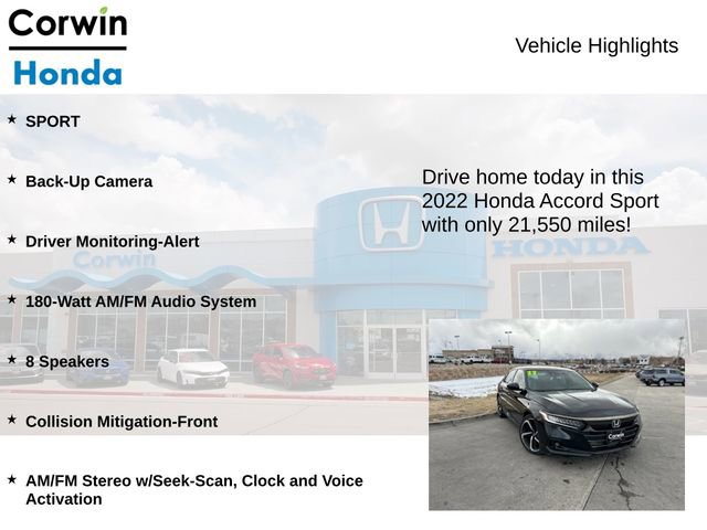 Used 2022 Honda Accord Sport image 6