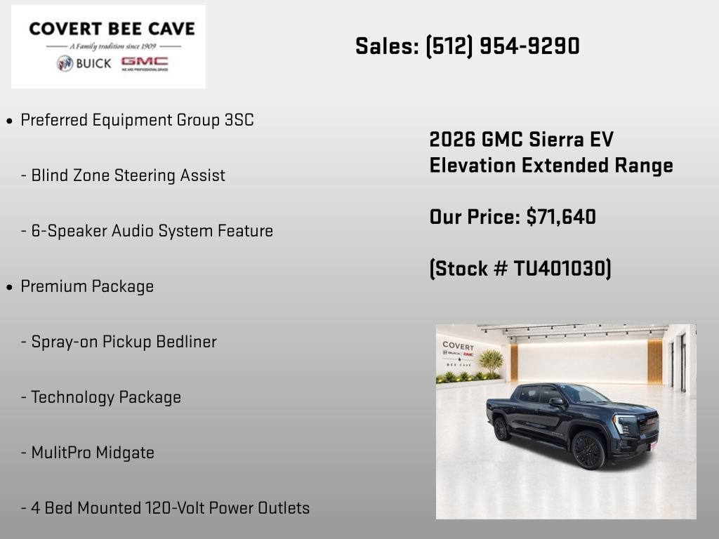 New 2026 GMC Sierra EV Elevation w/ Premium Package AWD/4WD image 14