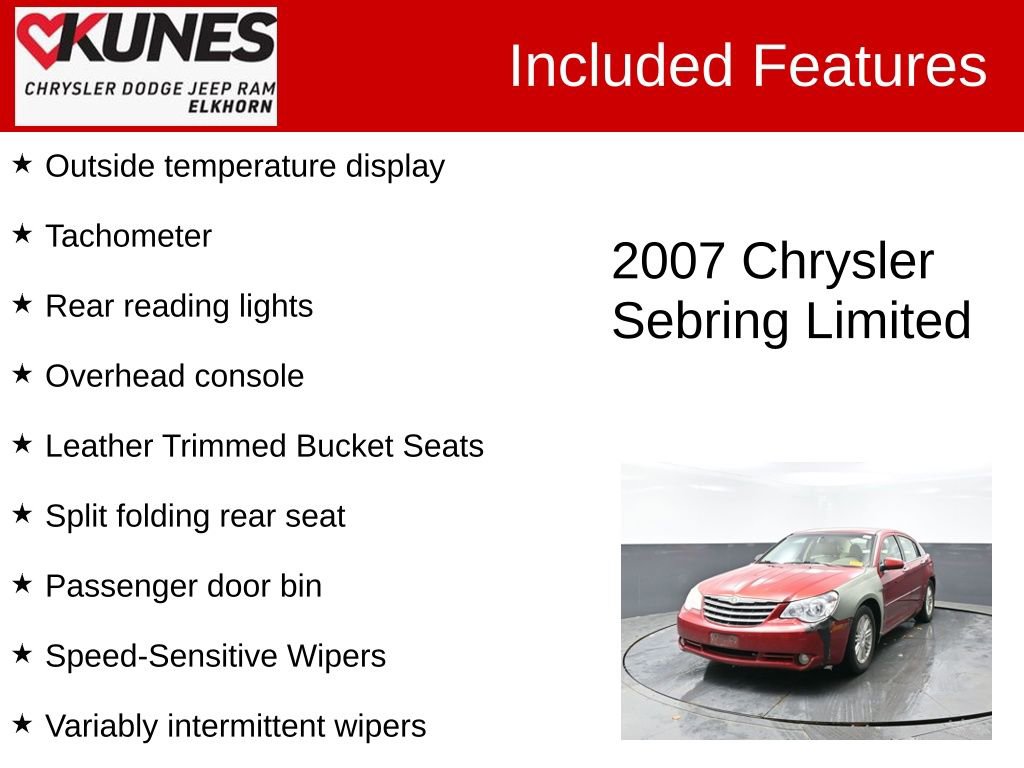 Used 2007 Chrysler Sebring Limited w/ Premium Group image 4