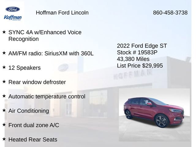 Certified 2022 Ford Edge ST w/ Equipment Group 401A AWD/4WD image 24