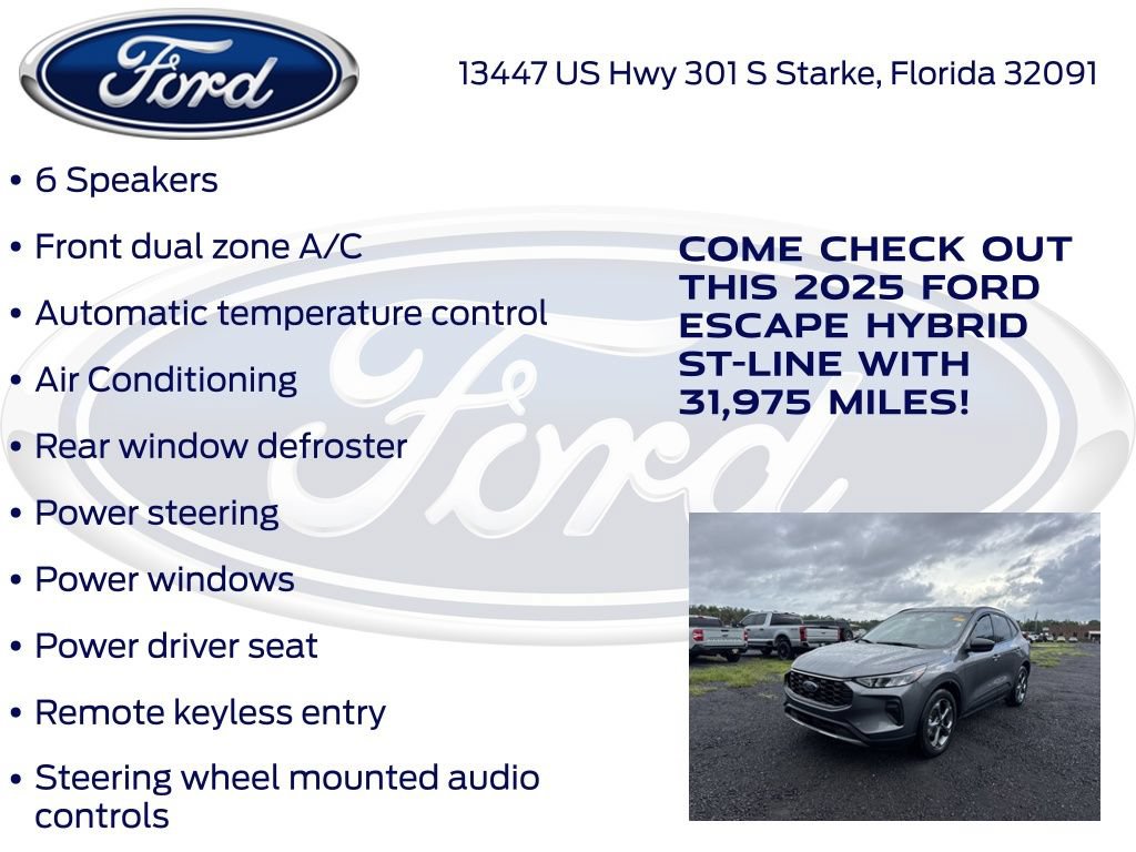 Certified 2025 Ford Escape ST-Line w/ Equipment Group 301A FWD image 20
