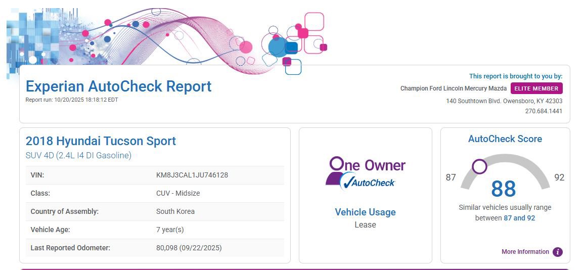 Used 2018 Hyundai Tucson Sport w/ Cargo Package image 2